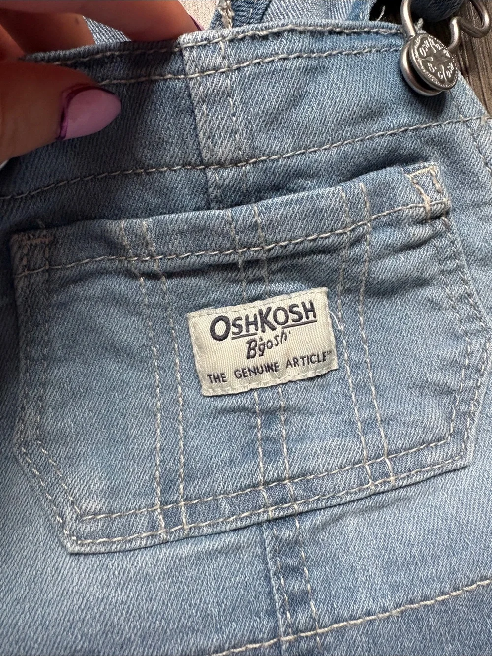 OshKosh B’gosh Denim Overalls with Pink Skirt | Toddler